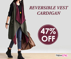 Autumn Sleeveless Reversible Long Vest Cardigan