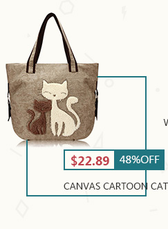 Canvas Cartoon Cat Handbag