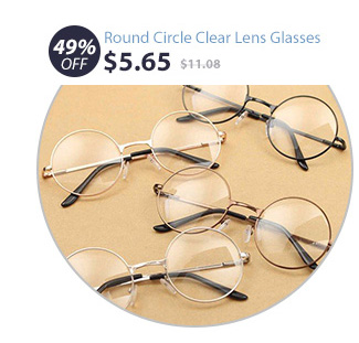 Round Circle Clear Lens Glasses