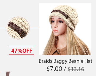 Braids Baggy Beanie Hat