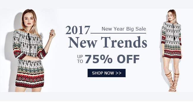 75% off on new year collection