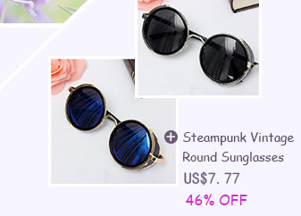 Steampunk Vintage Round Sunglasses
