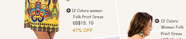 Women Folk Print Dress