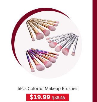 6Pcs Colorful Makeup Brushes