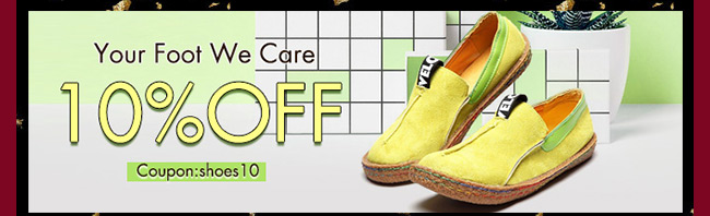 10% off on flat shoes