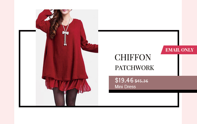 Chiffon Patchwork Mini Dress