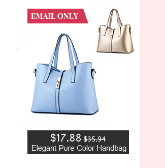 Elegant Pure color Handbag