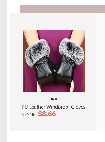 PU Leather Windproof Gloves
