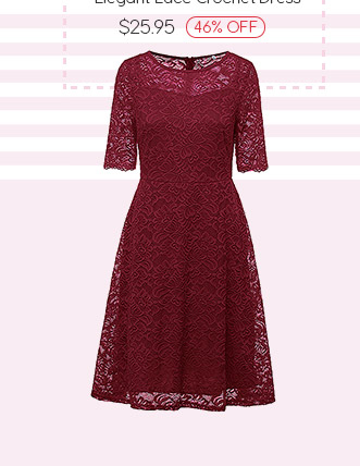 Elegant Lace Crochet Dress