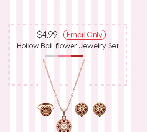 Hollow Ball-flower Jewelry Set

