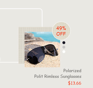 Polarized Polit Rimless Sunglasses