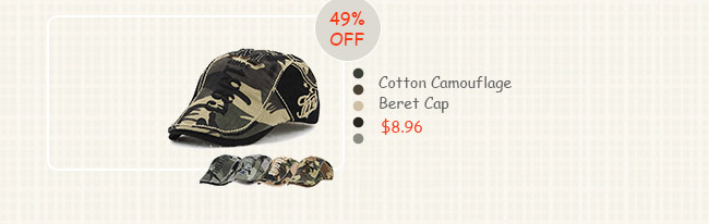 Cotton Camouflage Beret Cap