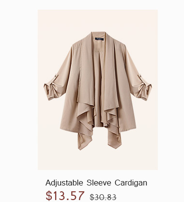 Adjustable Sleeve Irregular Cardigan