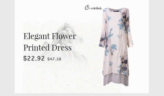 Elegant Flower Printed Dress