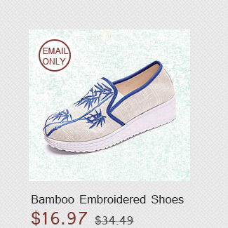 Bamboo Embroidered Canvas Shoes