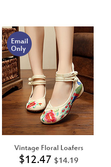 intage Floral Loafers