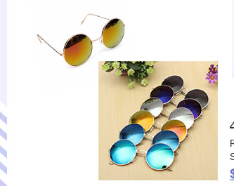Retro Round Metal Frame Sunglasses
