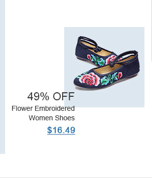 Flower Embroidered Women Shoes