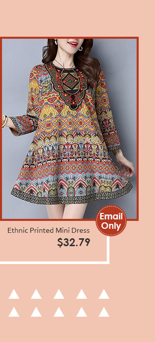 Ethnic Printed Mini Dress