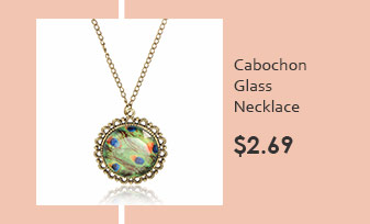Cabochon Glass Necklace