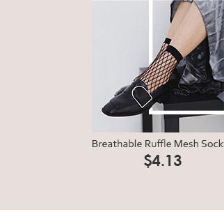 Breathable Ruffle Mesh Socks