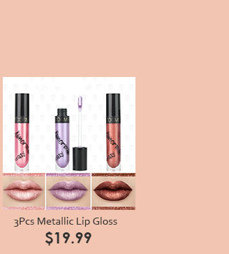 3Pcs Metallic Lip Gloss