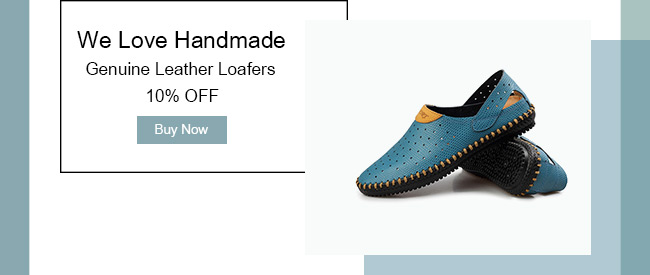 We Love Handmade Genuine Leather Loafers 10% OFF