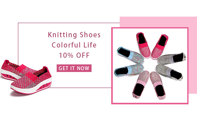 Knitting Shoes,Colorful Life 10% OFF