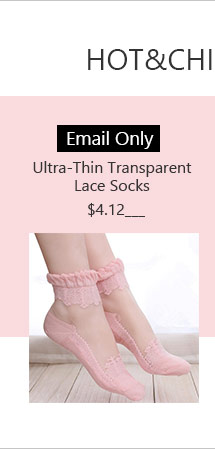 Ultra-Thin Transparent Lace Socks