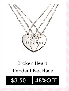 Broken Heart Pendant Necklace