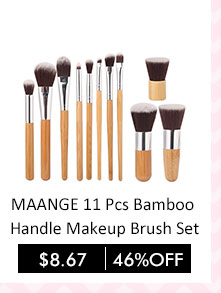 MAANGE 11 Pcs Bamboo Handle Makeup Brush Set