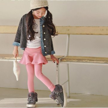 Leggings|Children|Girls 2-in-1 Princess Girls Mini Dress Pants