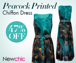 O Neck Peacock Printed long maxi dresses