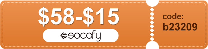 socofy $58-$15 coupon