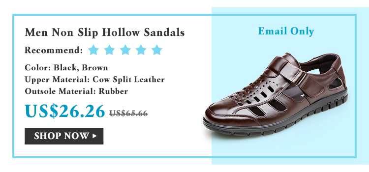 Men Non Slip Hollow Sandals