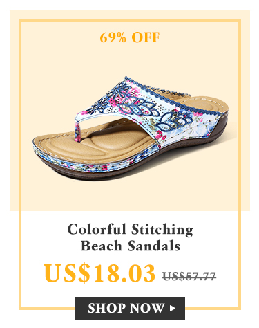 Colorful Stitching Beach Sandals