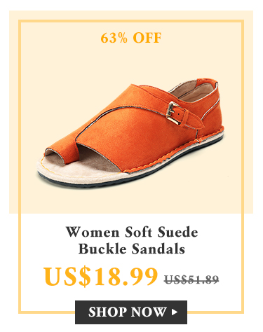 Women Soft Suede Buckle Sandals
