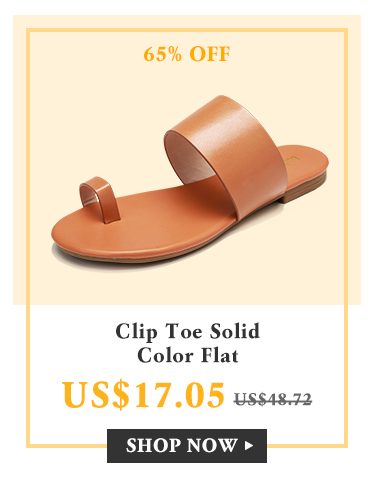 Clip Toe Solid Color Flat
