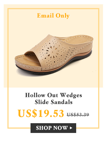Hollow Out Wedges Slide Sandals
