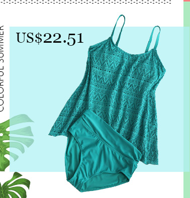 Plus Size Lace Breathable Solid Color Swimsuits