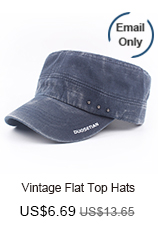 Vintage Washed Flat Top Hats 