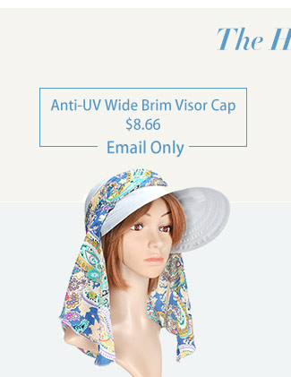 Anti-UV Wide Brim Visor Cap