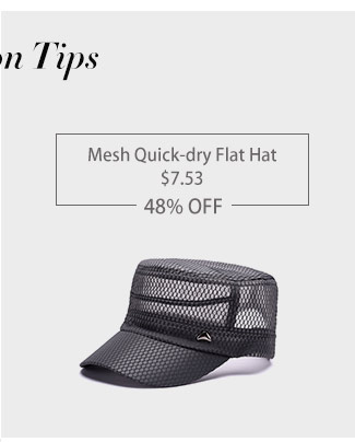 Mesh Quick-dry Flat Hat 