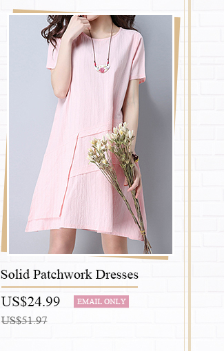 Solid Patchwork Dresses