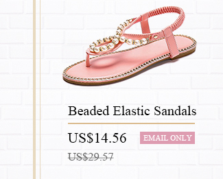 Beaded Elastic Sandals