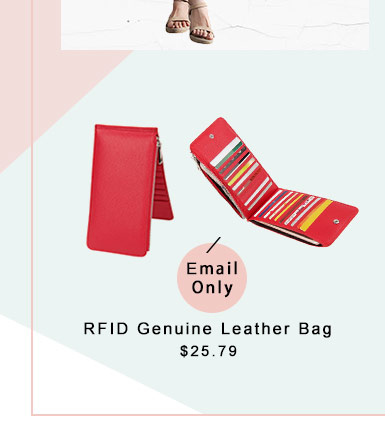 RFID Genuine Leather Bag