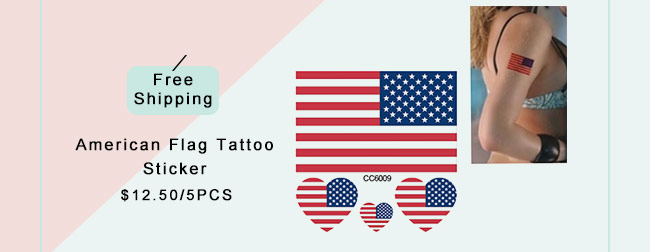 American Flag Tattoo Sticker
