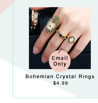 Bohemian Crystal Rings