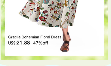 Gracila Bohemian Floral Dress