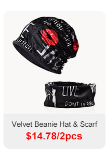 Velvet Beanie Hat Scarf